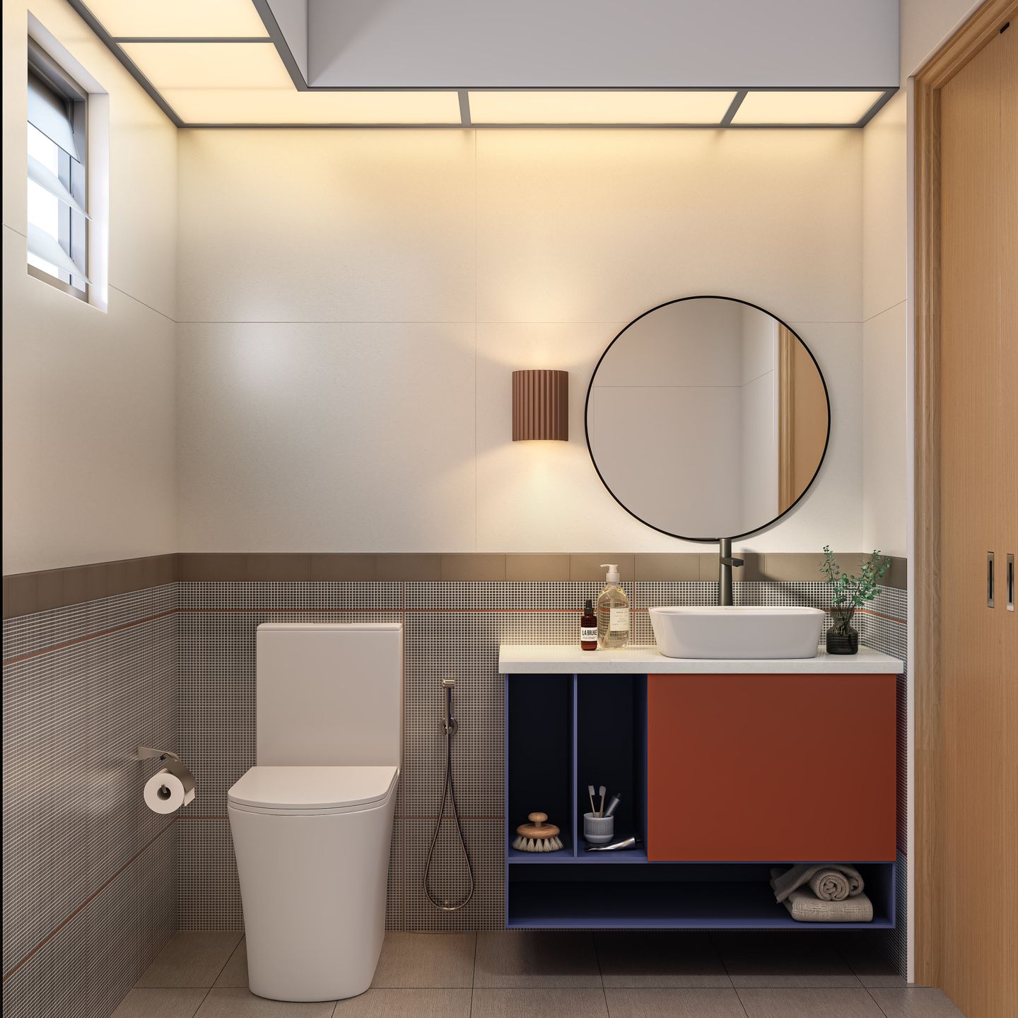 Vibrant Bathroom Design - Livspace