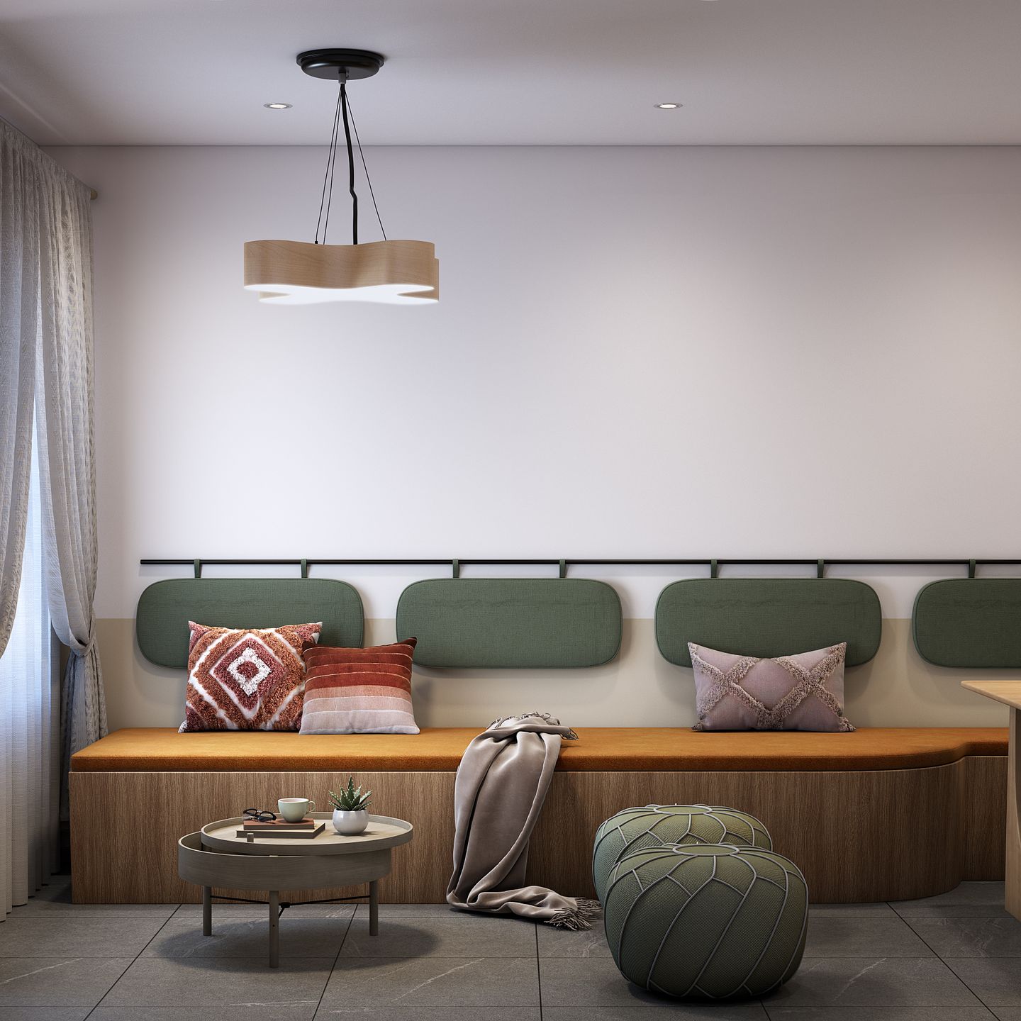 Mid-Century Modern Living Room - Livspace