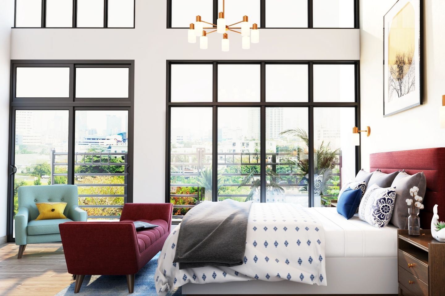 Black UPVC Window Design With Thermal Insulation Livspace