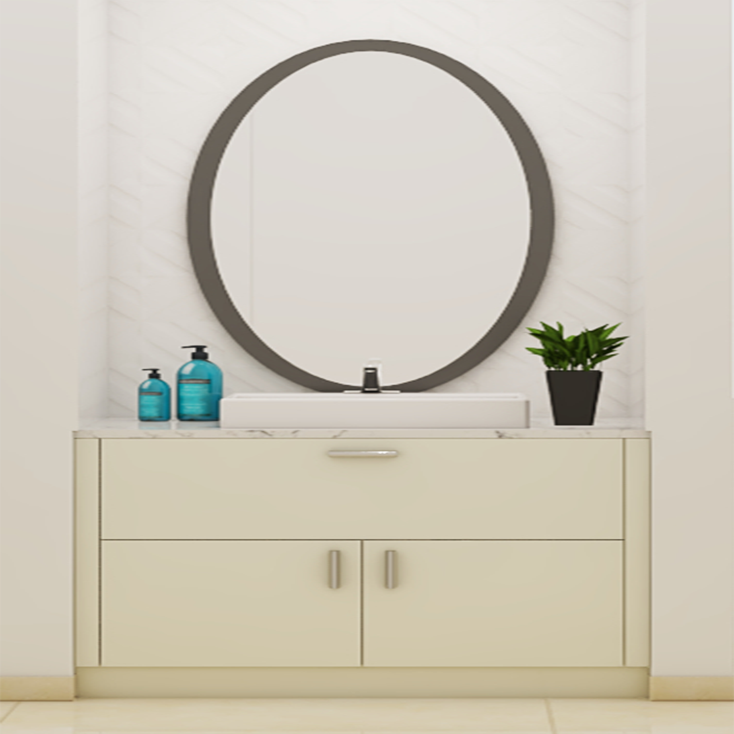 Low-maintenance Modern Design Bathroom - Livspace
