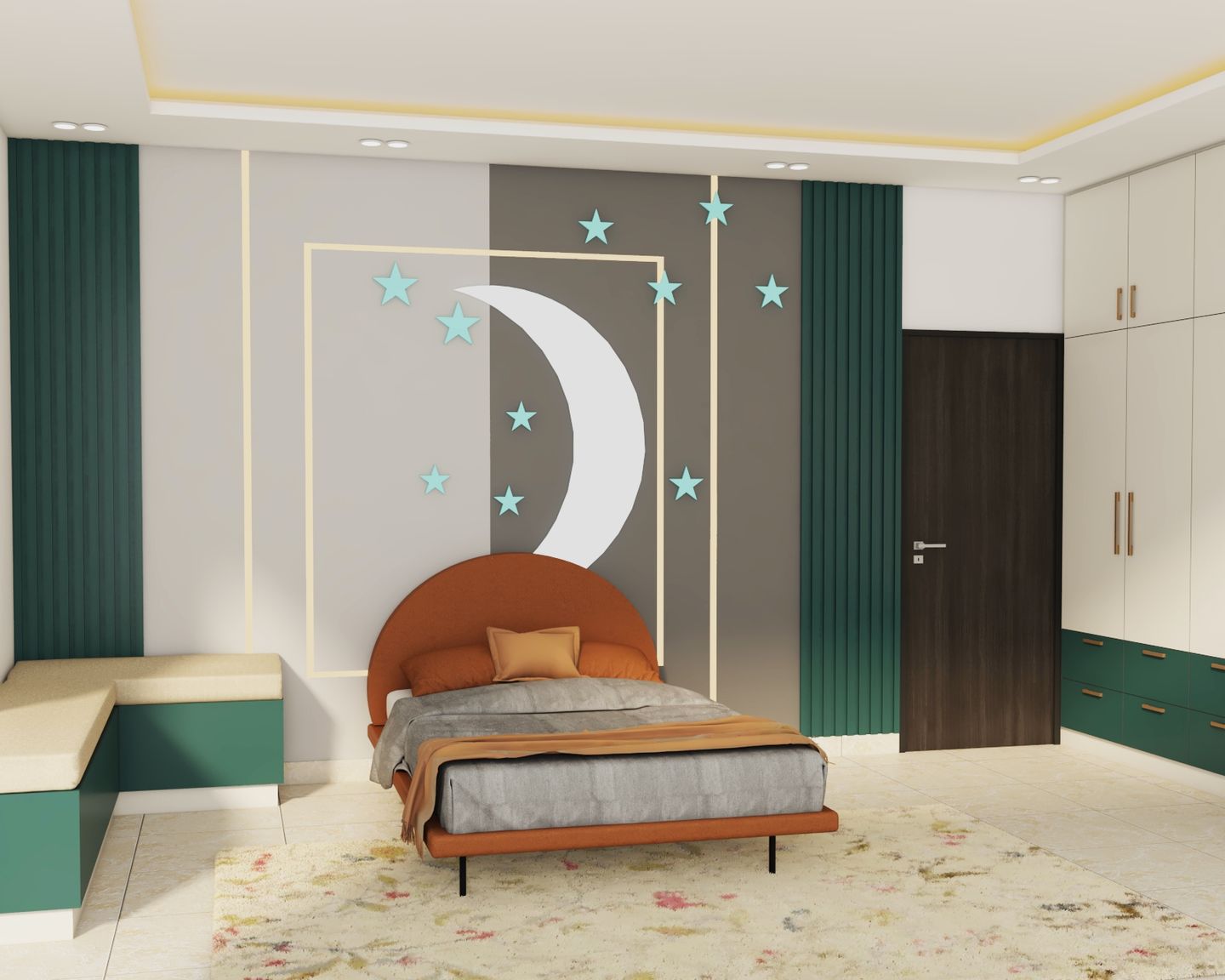 Contemporary Kid's Bedroom Design - Livspace