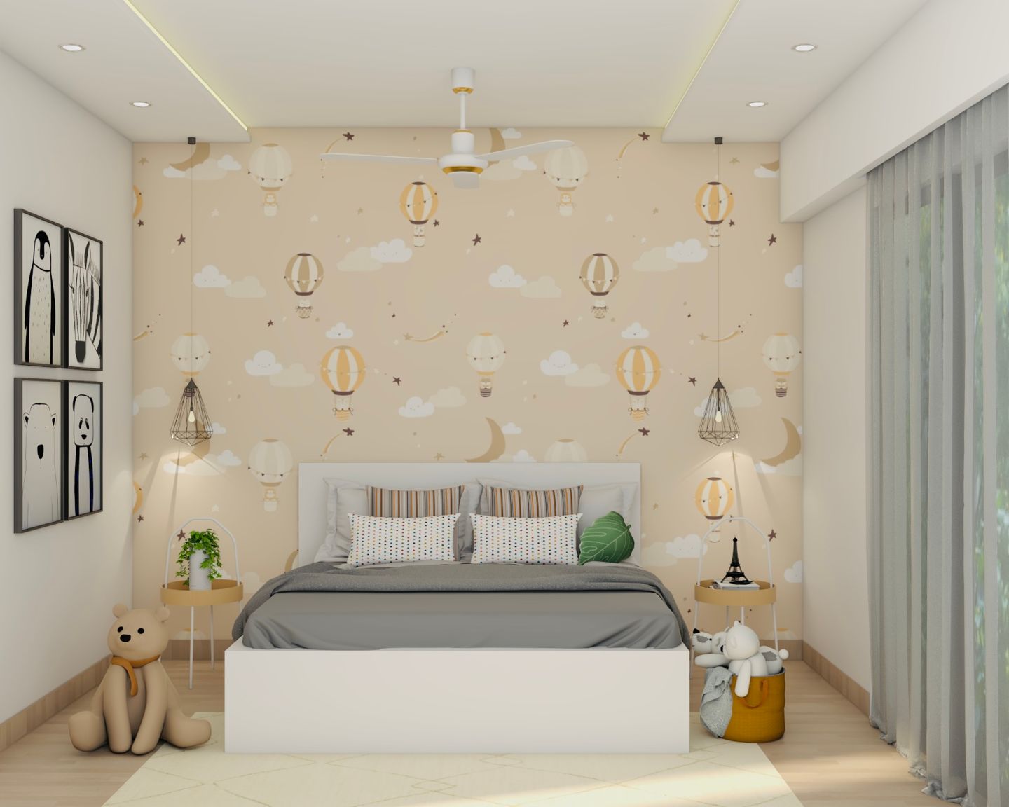 Linear Gypsum Ceiling Design For Bedrooms - Livspace