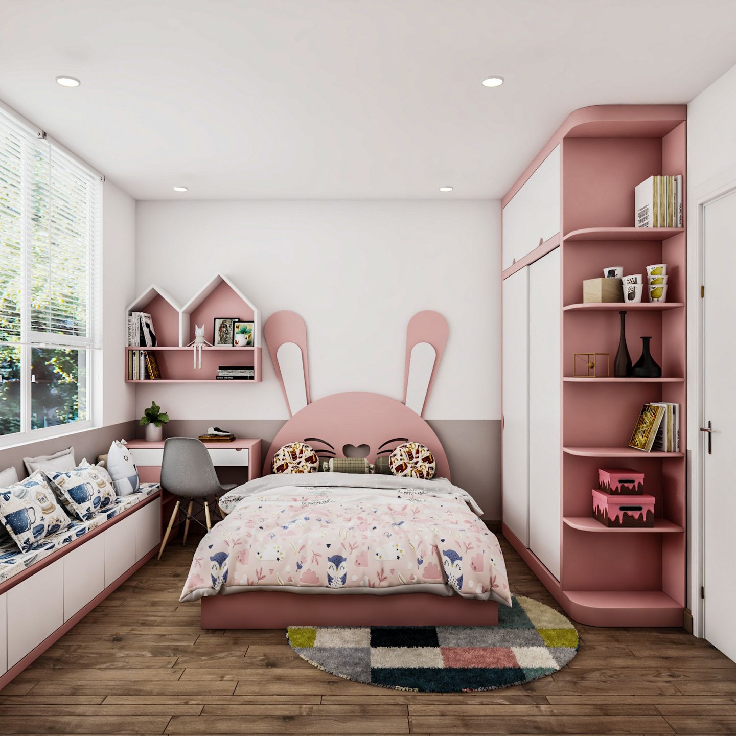 Modern Kid's Bedroom With A Study Table - Livspace