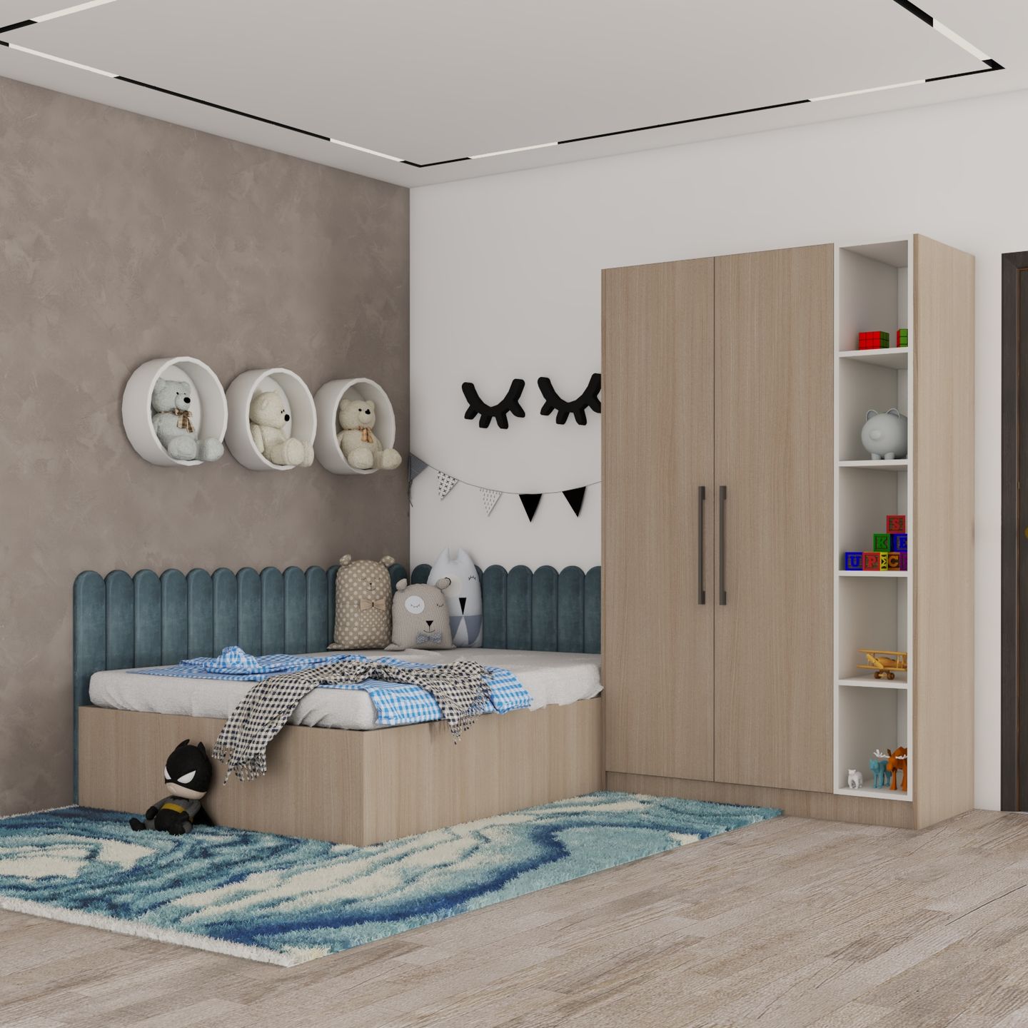 Modern Spacious Kid's Bedroom Design - Livspace