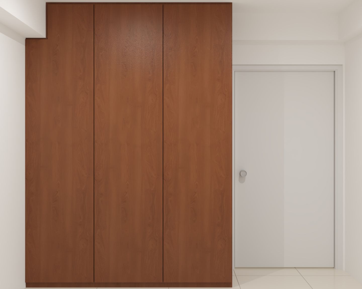 3-Door Wooden Wardrobe - Livspace