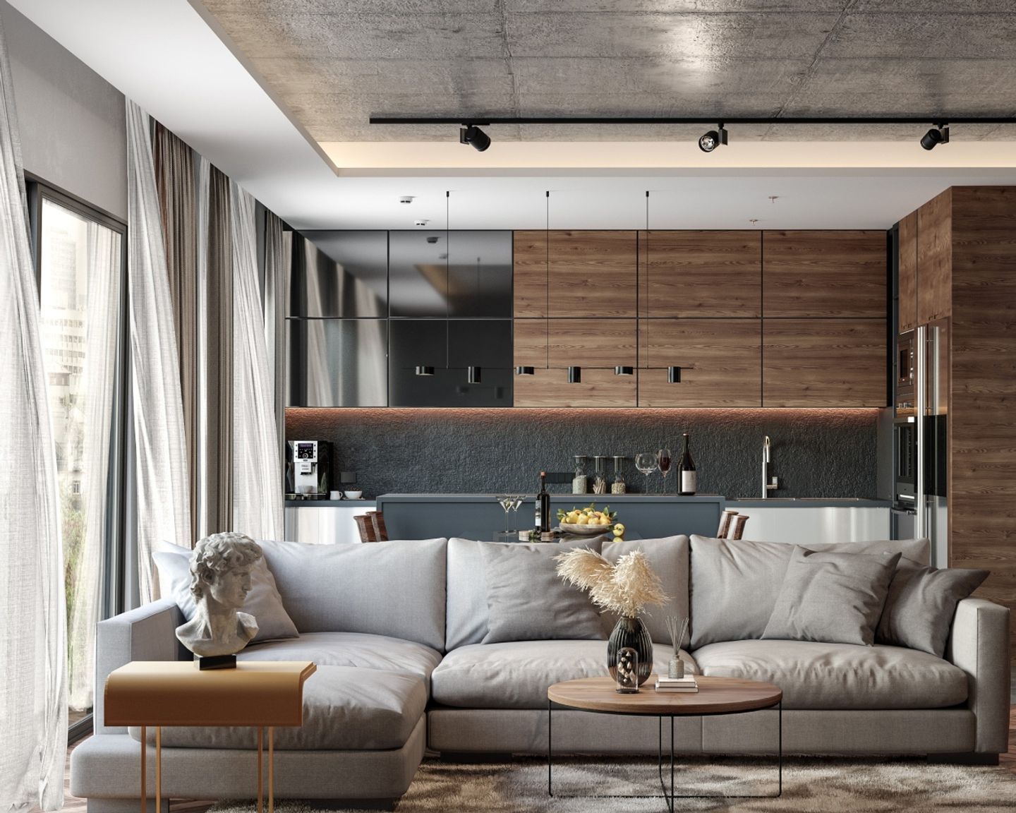 False Ceiling Design With Textured Paint - Livspace
