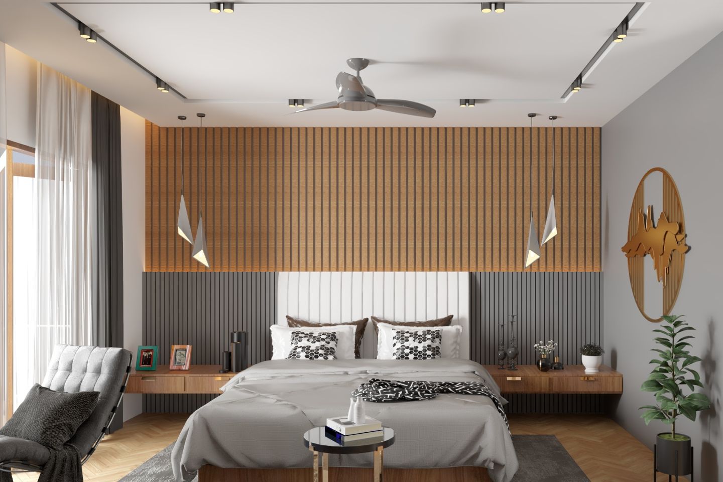 Bedroom False Ceiling With A Painted Finish - Livspace