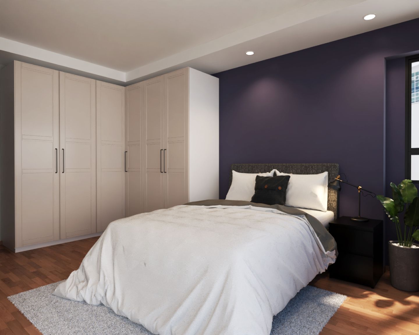 White False Ceiling Design For Bedrooms - Livspace