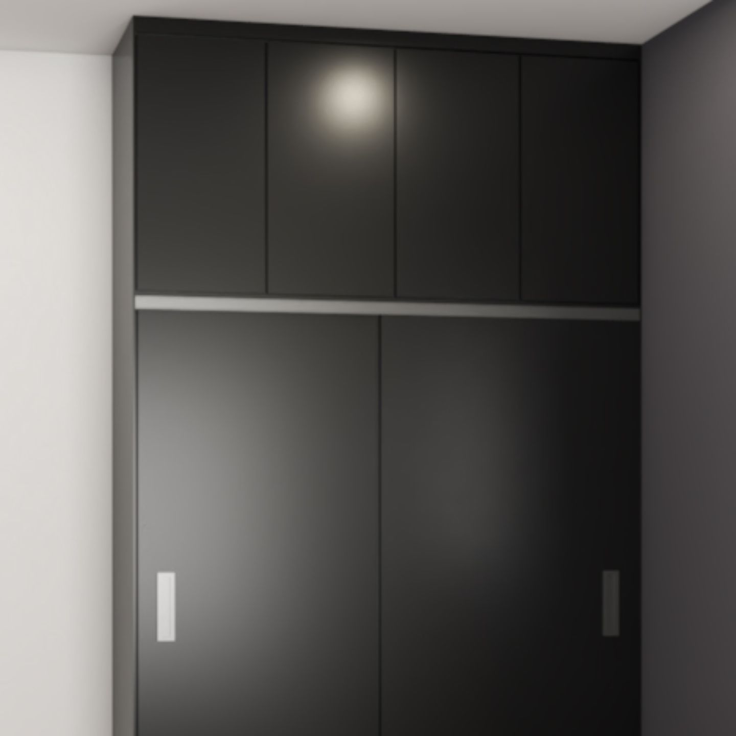 Grey Laminates Design For Wardrobe And Loft Panelling - Livspace