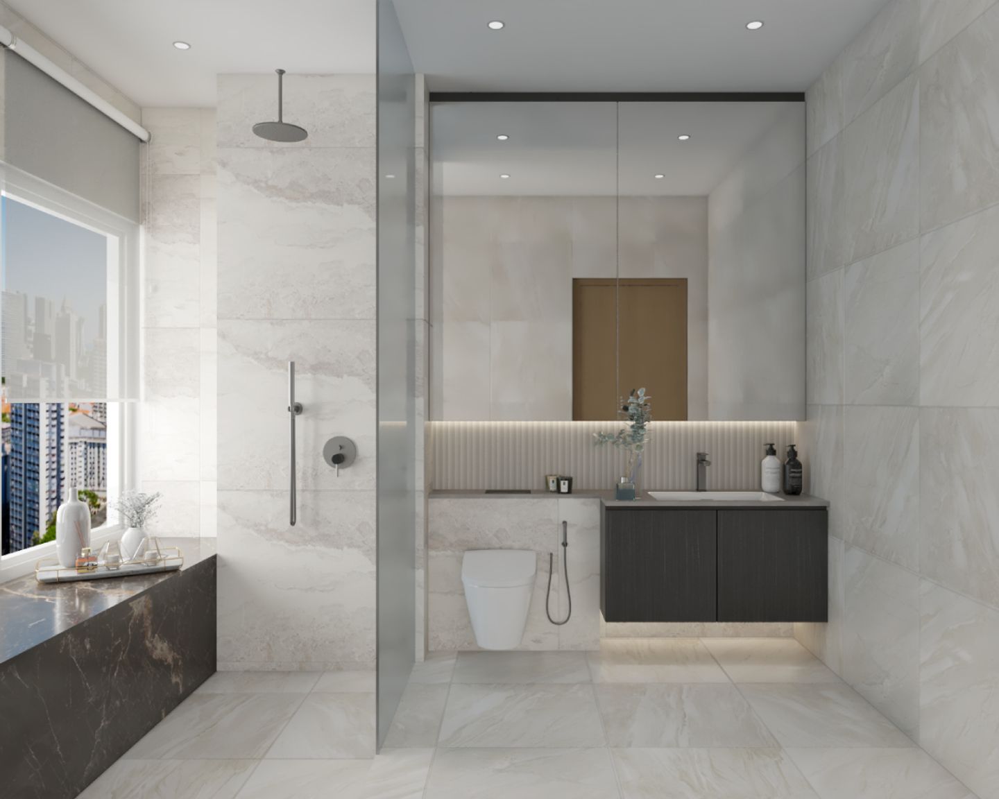 Spacious Bathroom Interior Design - Livspace