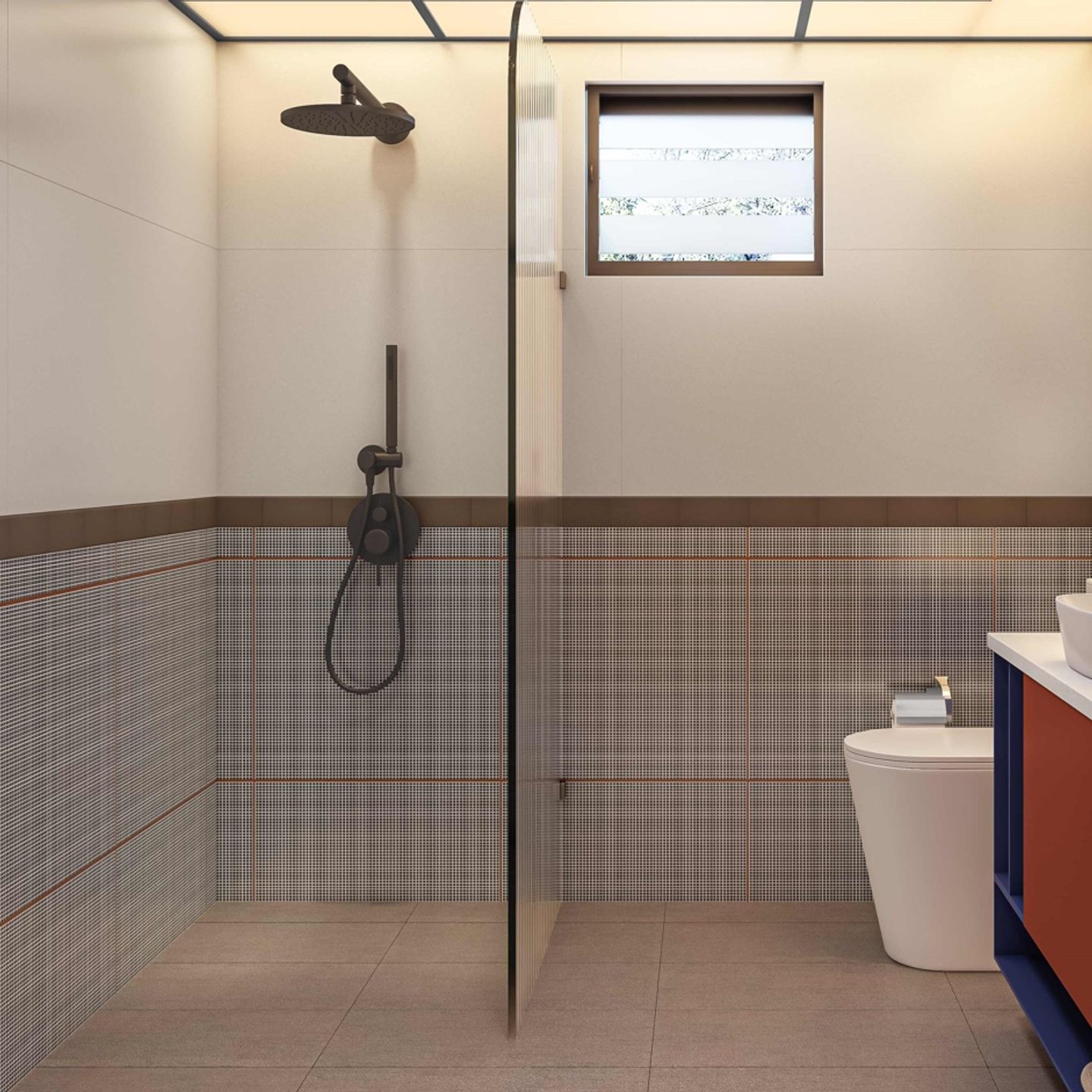 Rectangular Ceramic Tiles For Bathrooms - Livspace