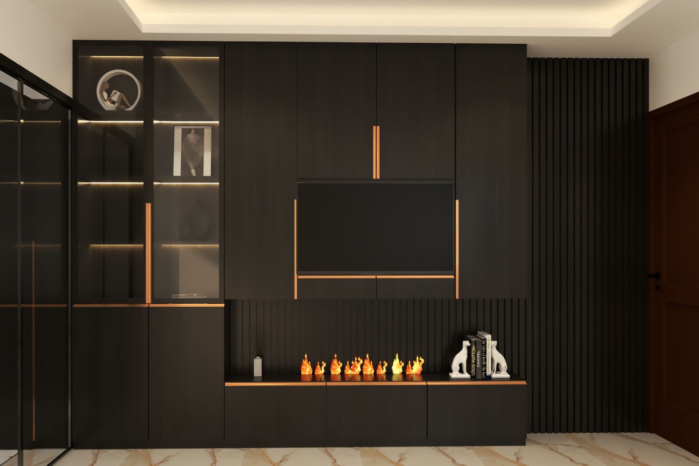 Elegant Black TV Cabinet - Livspace