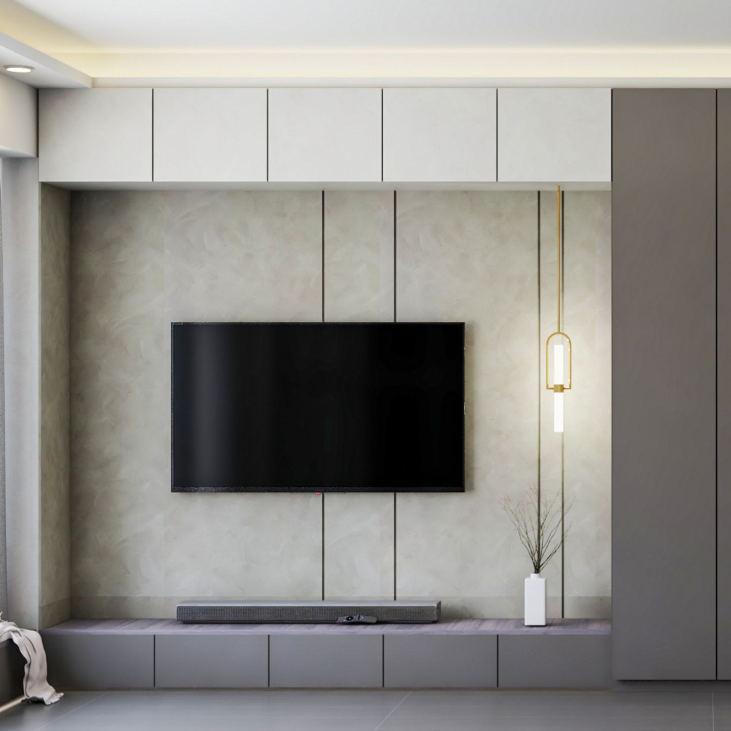 Light Grey Wall Design - Livspace