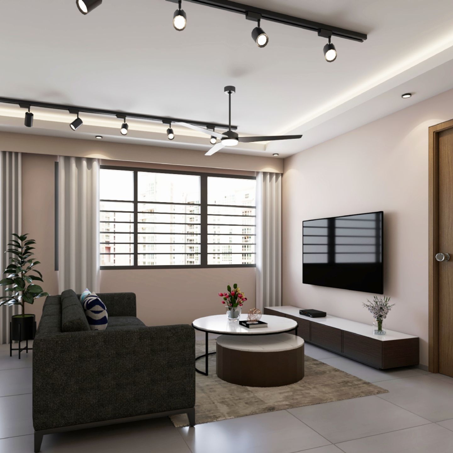 Beige Wall Paint Design - Livspace