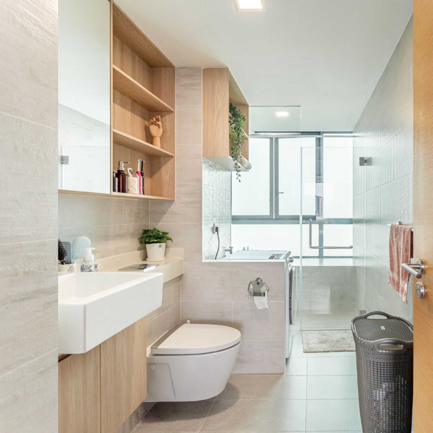 Neutral-Toned Design For Spacious Bathrooms - Livspace