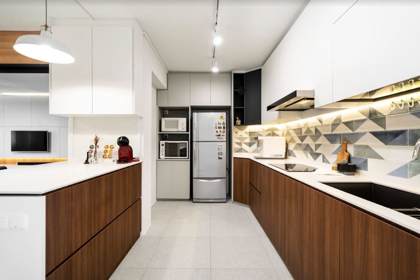 Wooden Parallel Kitchen - Livspace