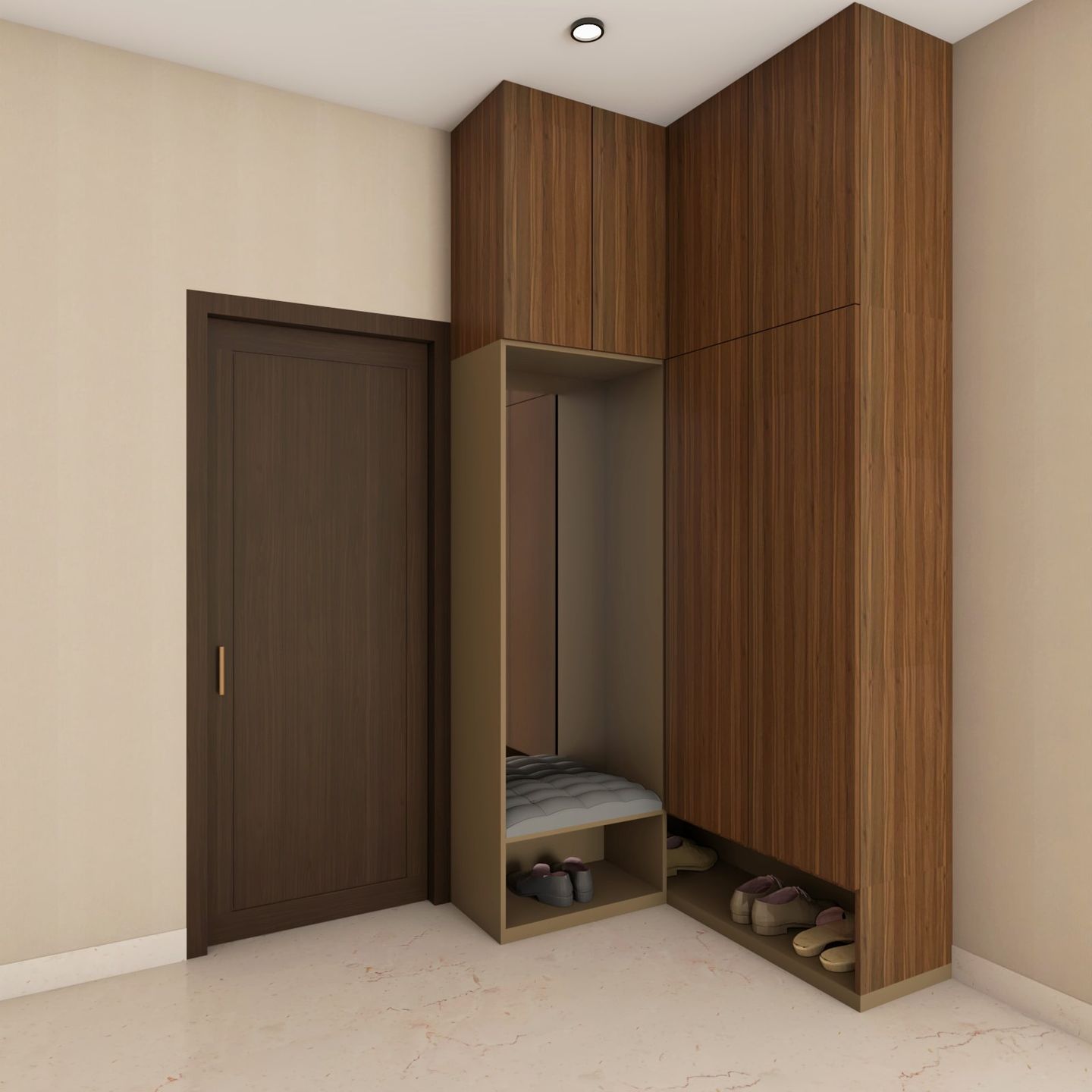2-Door Wooden Wardrobe - Livspace