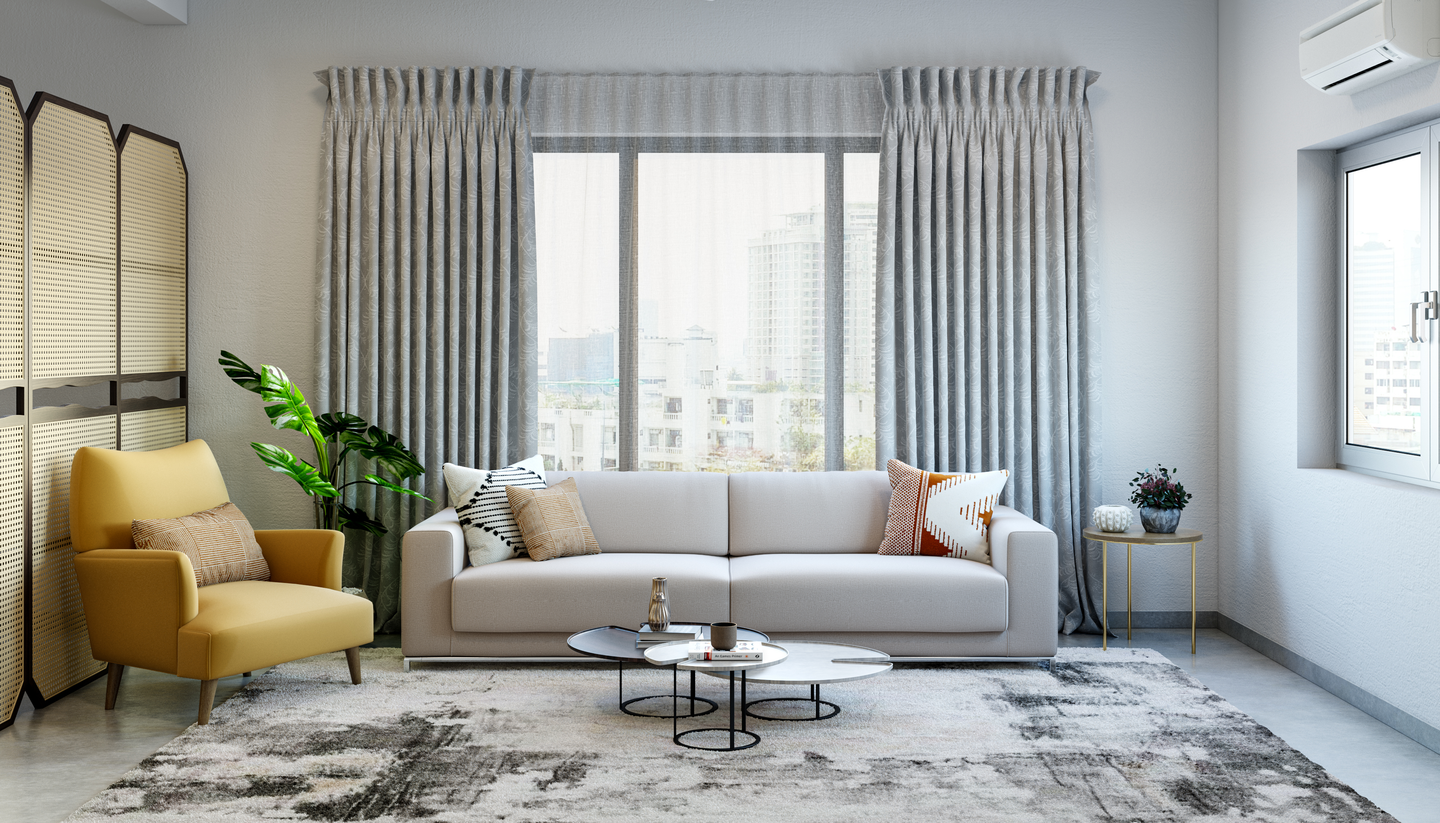 Accent Chair Minimal Living Room Interior Design - Livspace