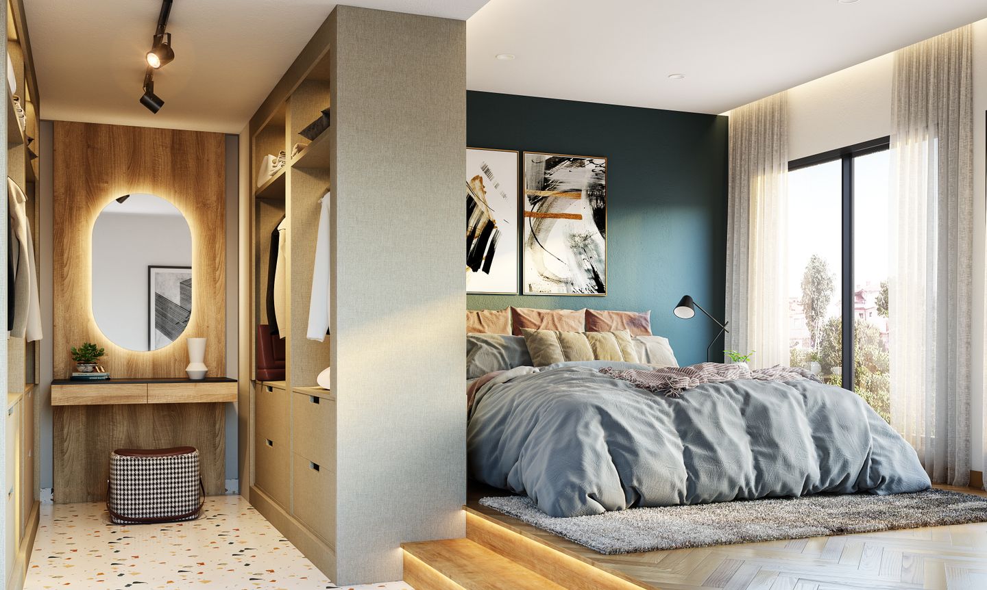 Master Bedroom With Walk-In Closet - Livspace