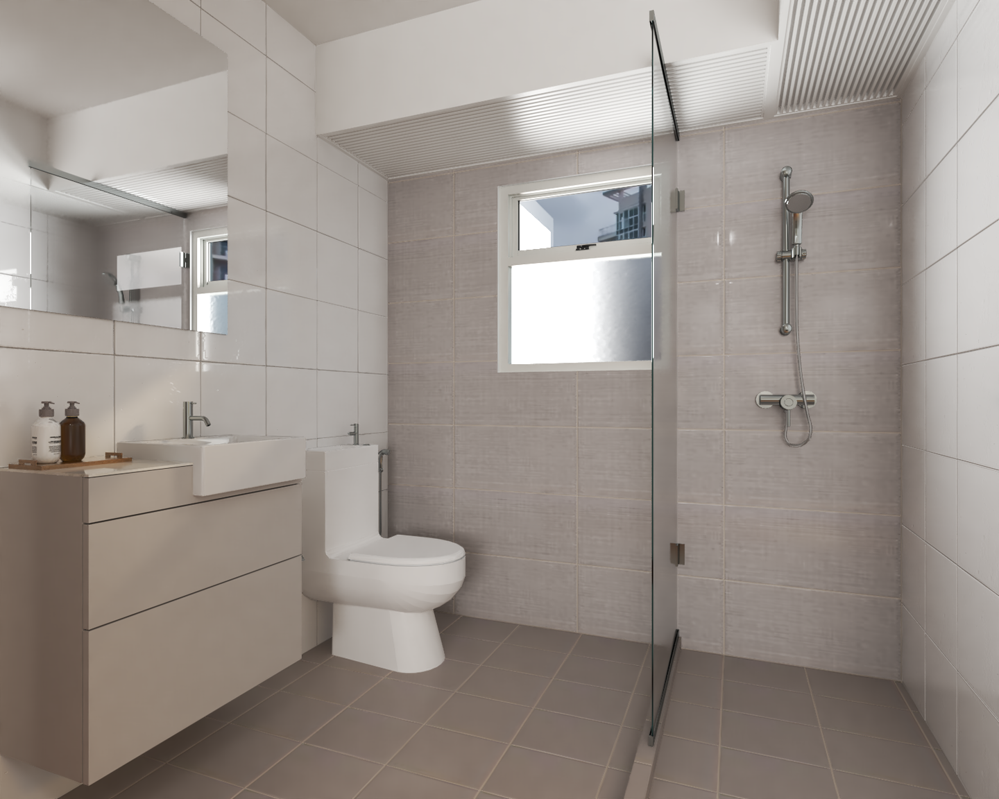 Modern Compact Bathroom Livspace