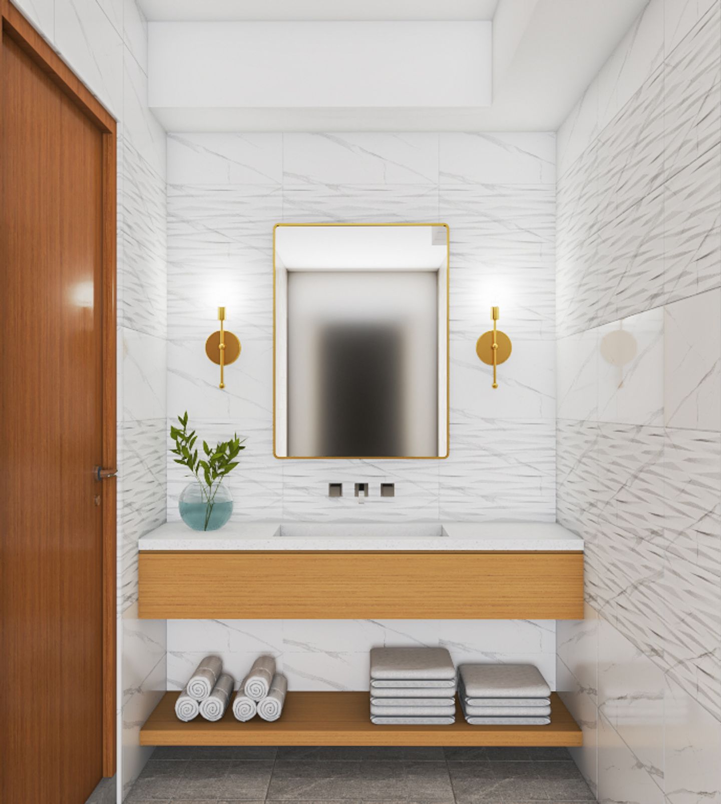Modern Compact Bathroom Livspace