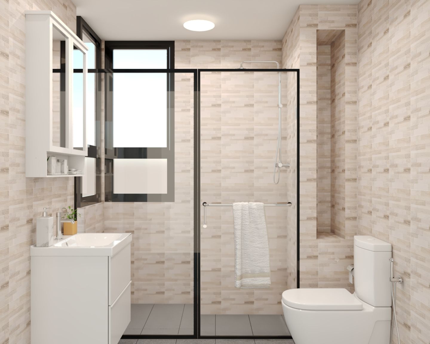Budget-Friendly Bathroom WIth Separate Shower Area - Livspace