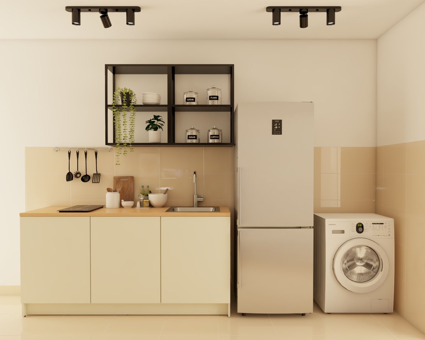 Elegant kitchen Design - Livspace