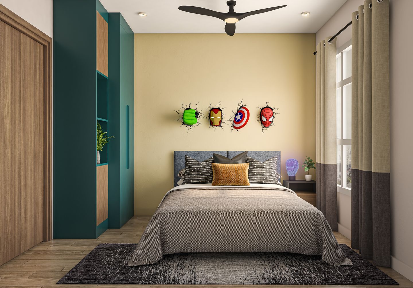 Compact Kids Bedroom Design - Livspace