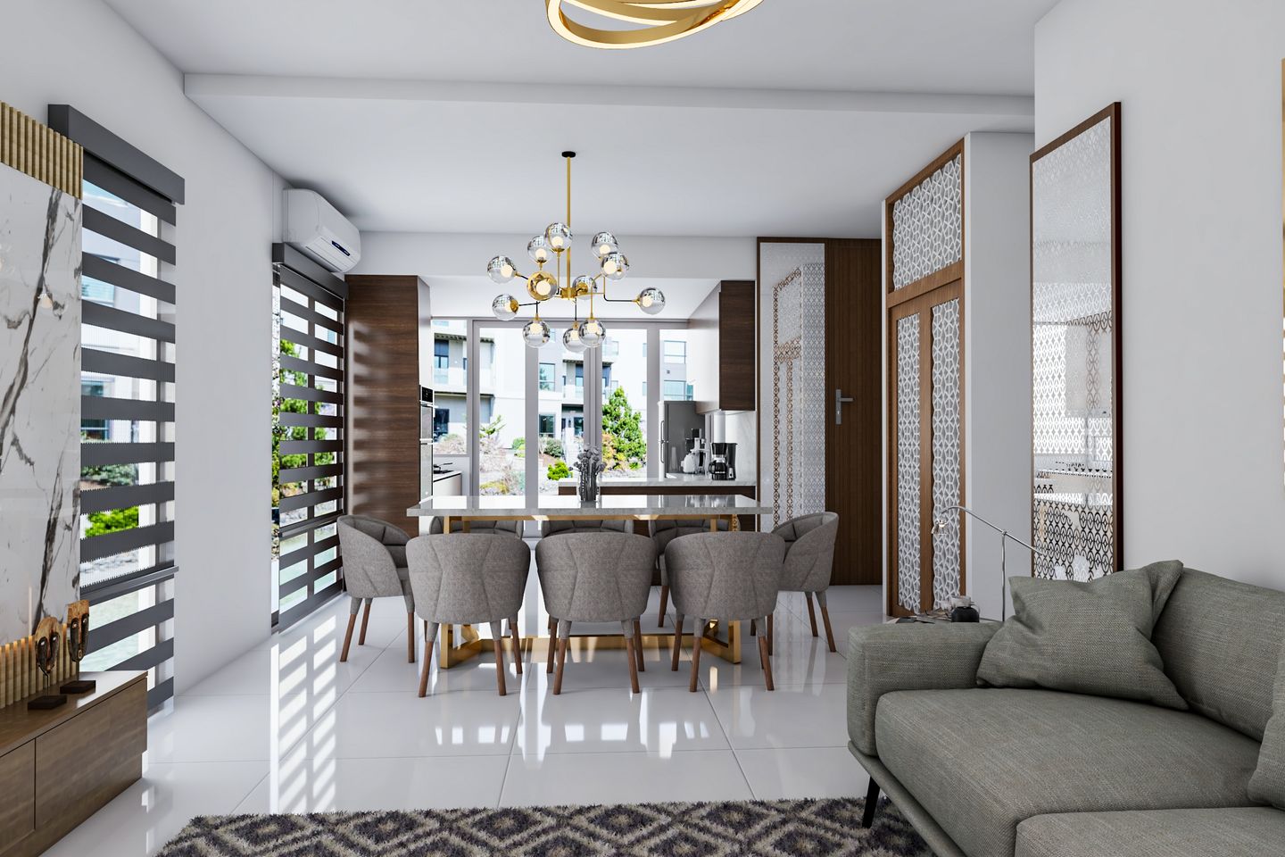 Contemporary Dining Room Design For Rental Homes - Livspace