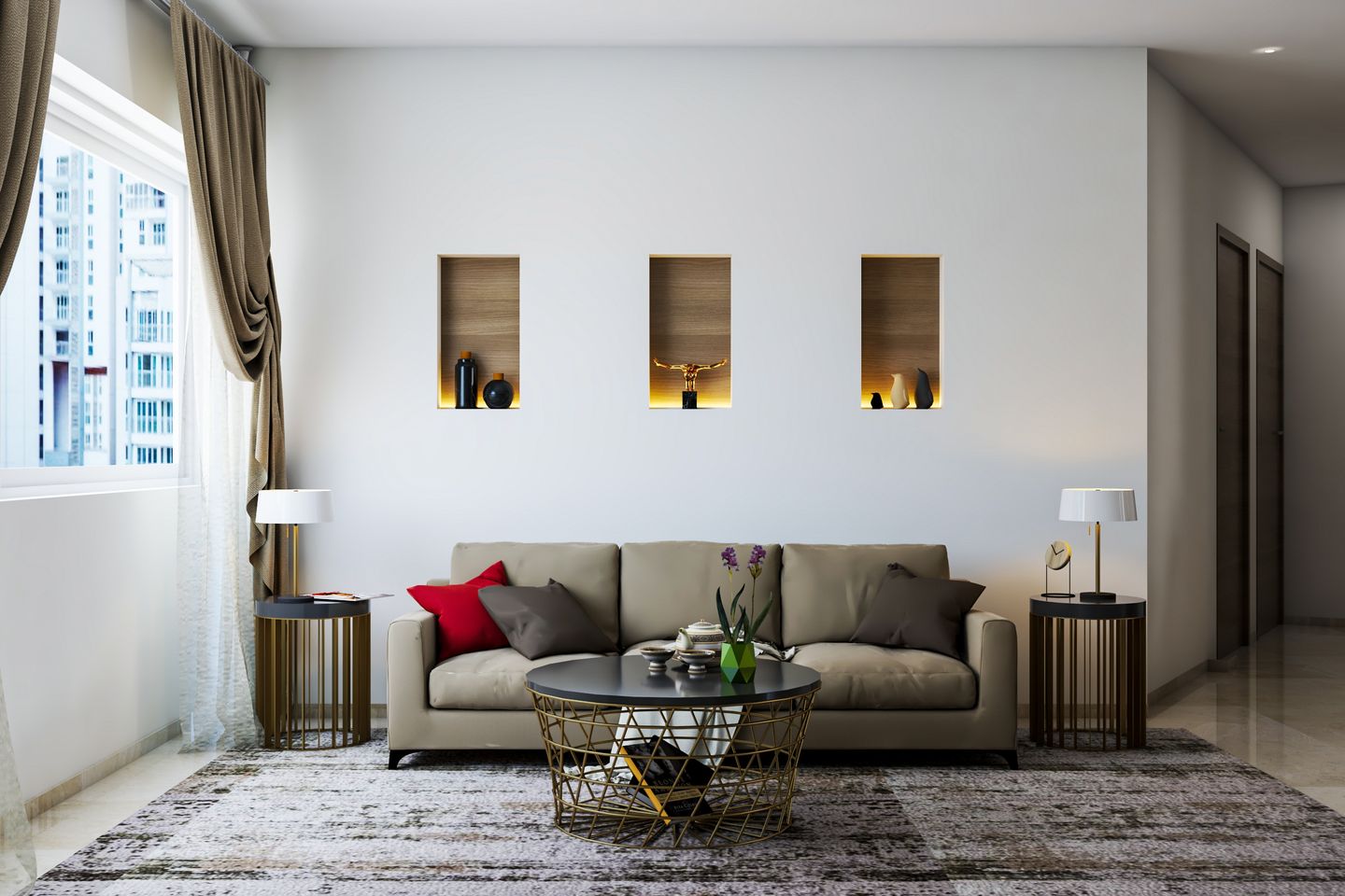 Elegant Living Room - Livspace