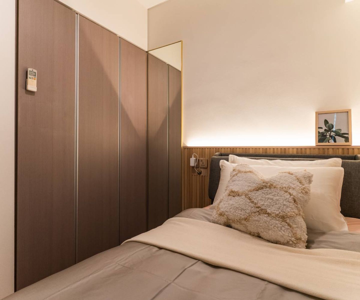 Dark Brown Laminate Design For Bedroom Wardrobes - Livspace