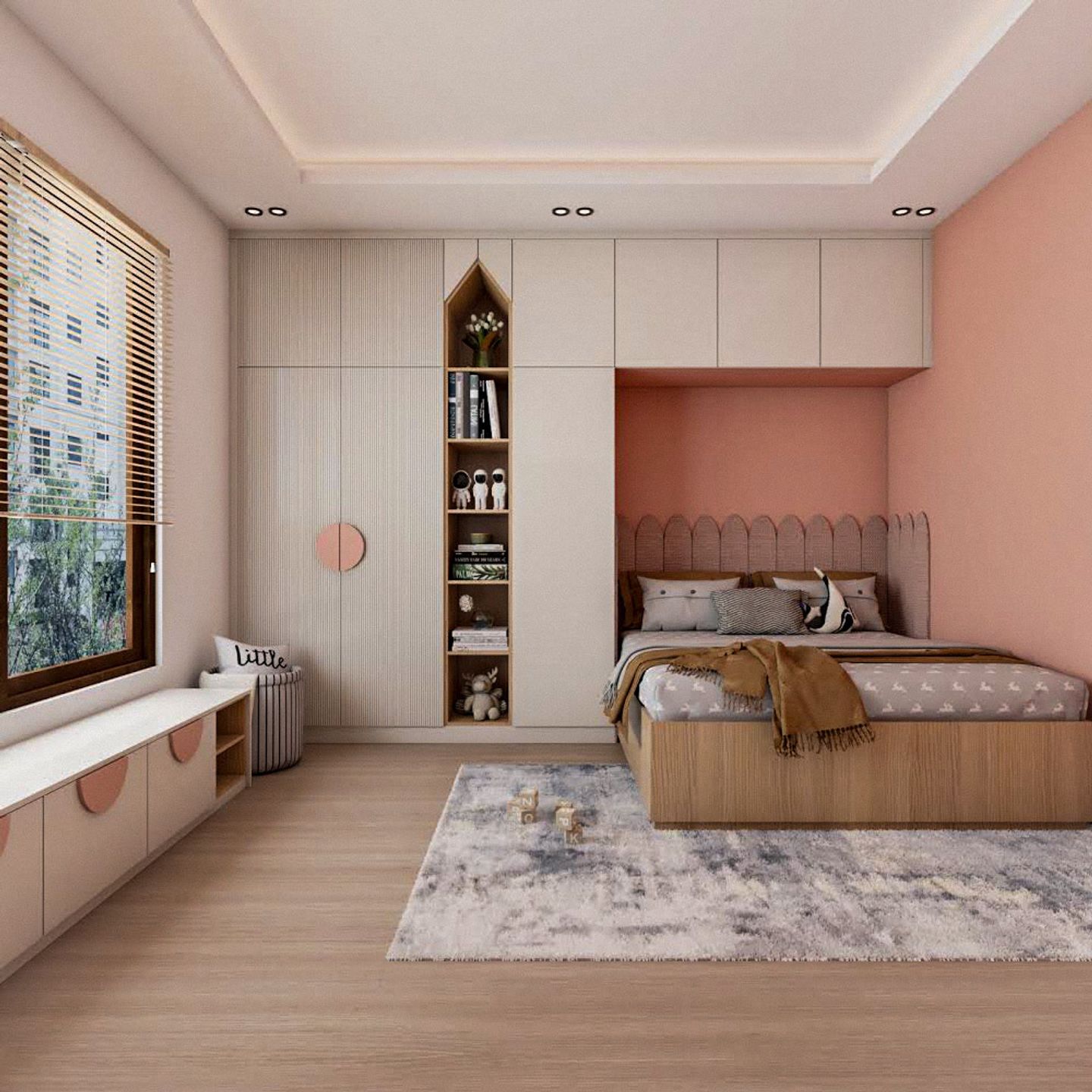 Contemporary Gypsum Single Layered Ceiling Design - Livspace