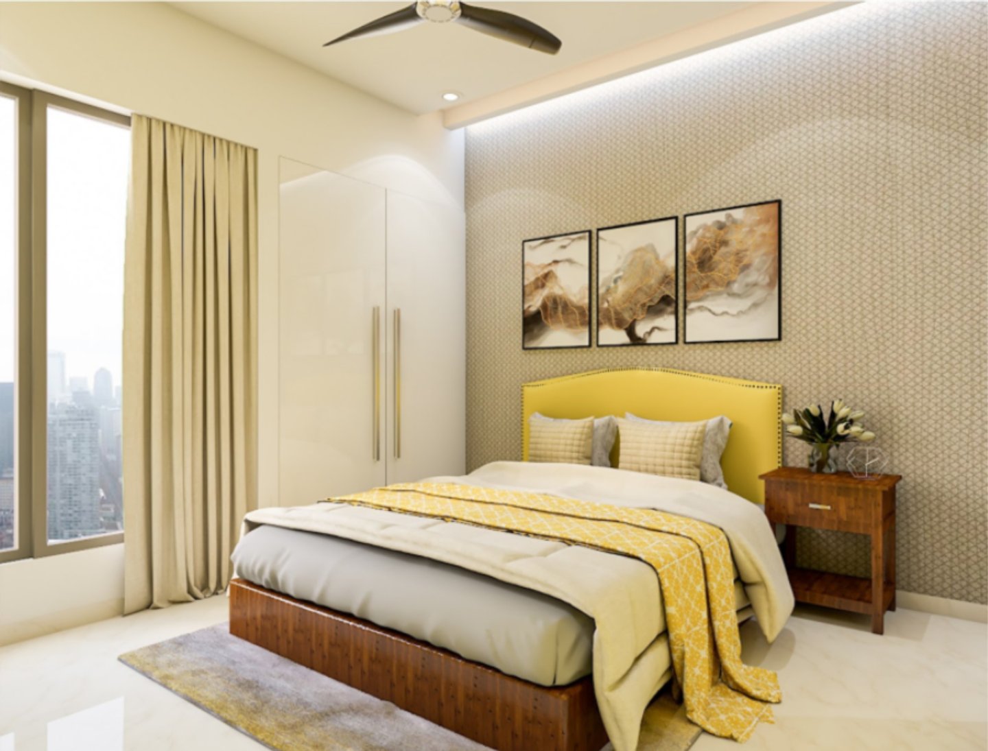 Modern Compact Convenient Master Bedroom - Livspace