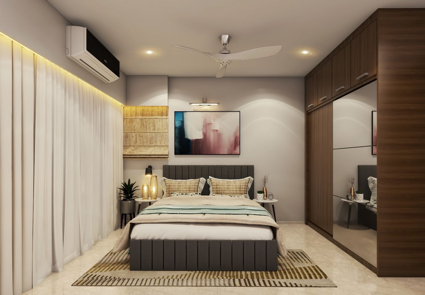 Modern Contemporary Bedroom - Livspace