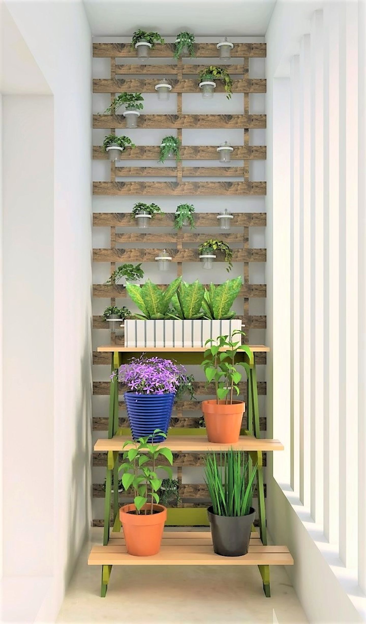 Contemporary Plants Balcony Design - Livspace