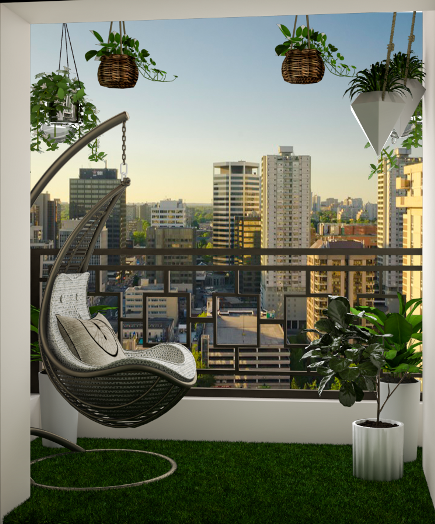 Small Contemporary Balcony Livspace