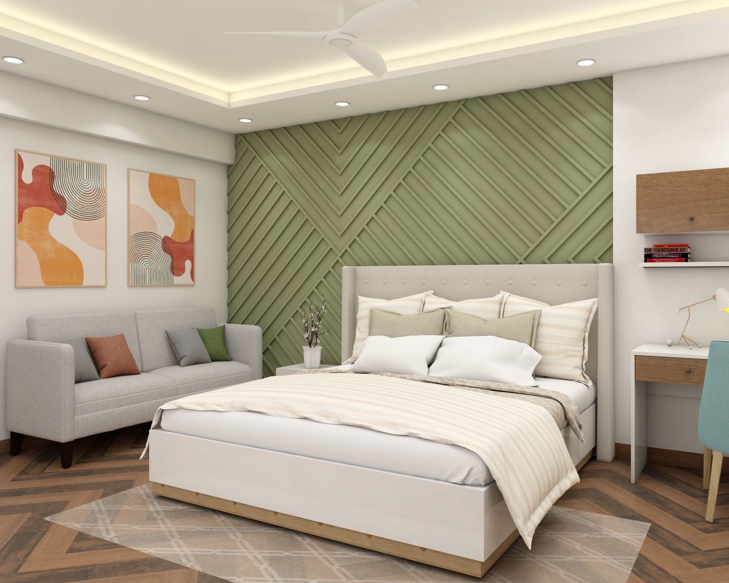 Multifunctional Master Bedroom Design - Livspace