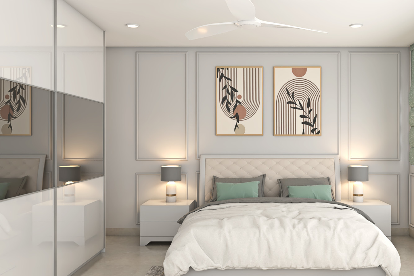 Spacious Modern Master Bedroom - Livspace