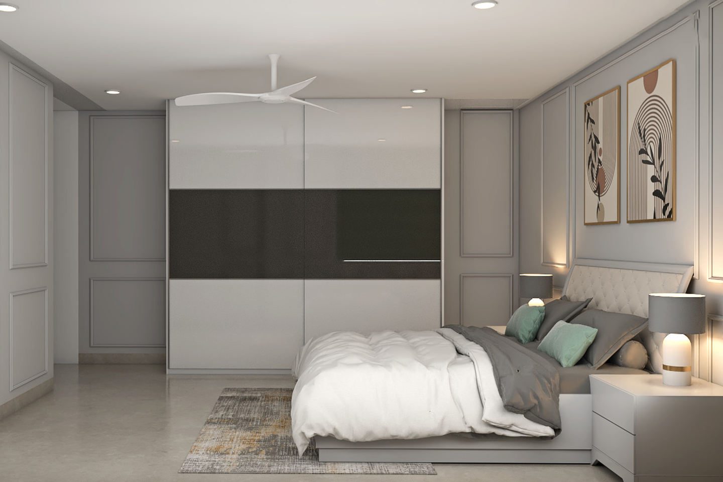 Spacious Modern Master Bedroom - Livspace