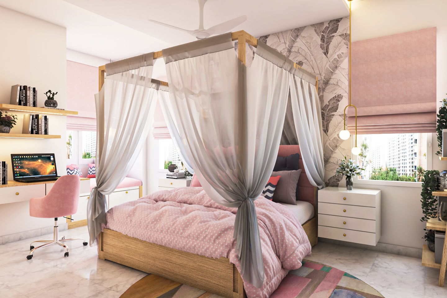 Shabby Chic Kids Bedroom Design - Livspace