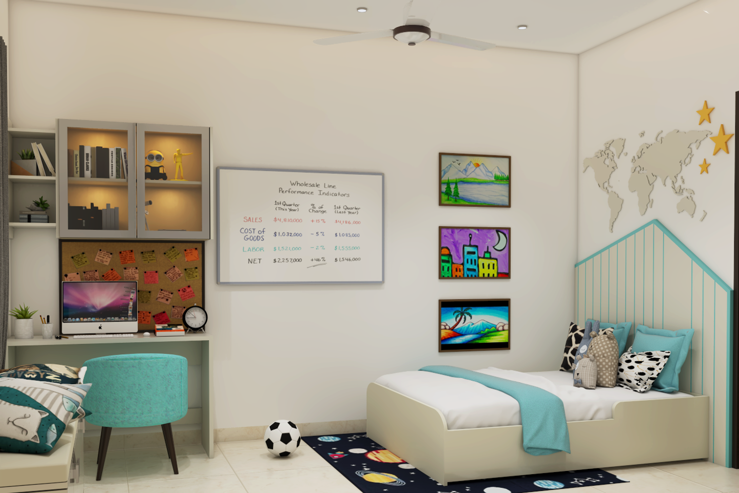 Modern Kids Bedroom Design Idea - Livspace