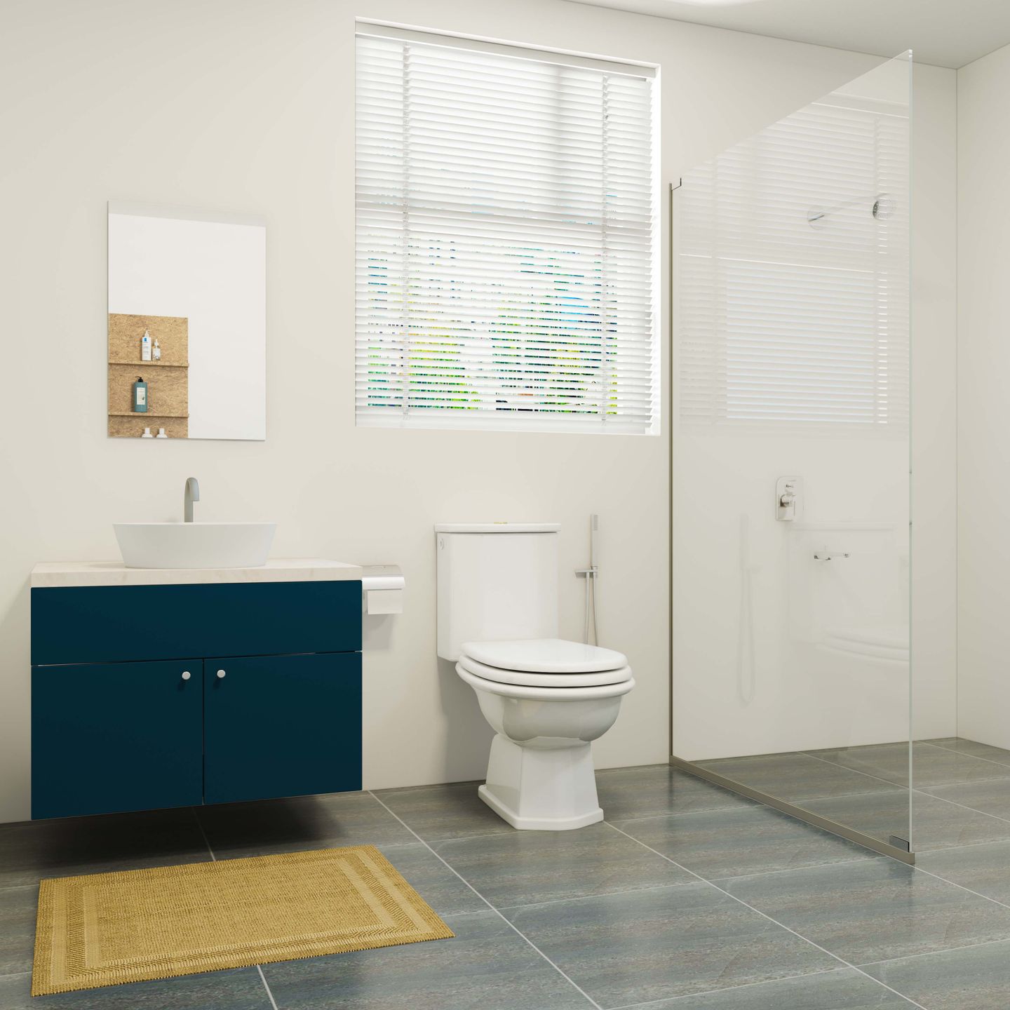 Matte Grey Bathroom Tile Designs - Livspace