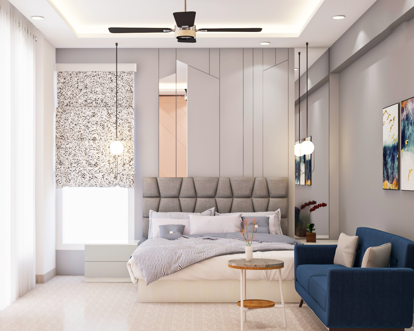 Modern Themed Convenient Master Bedroom - Livspace