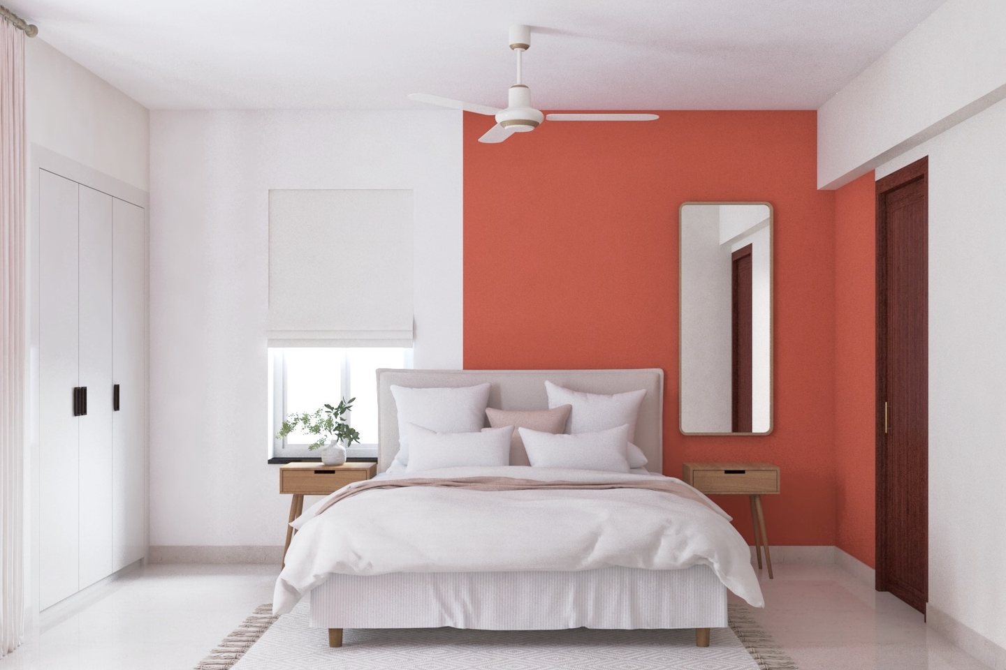 Spacious Vibrant Guest Room Design - Livspace