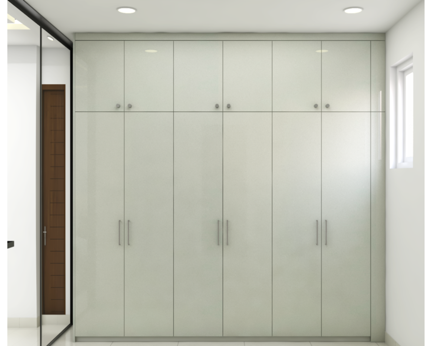 Cream Coloured Spacious Wardrobe Design For Max Convenience Livspace 9389