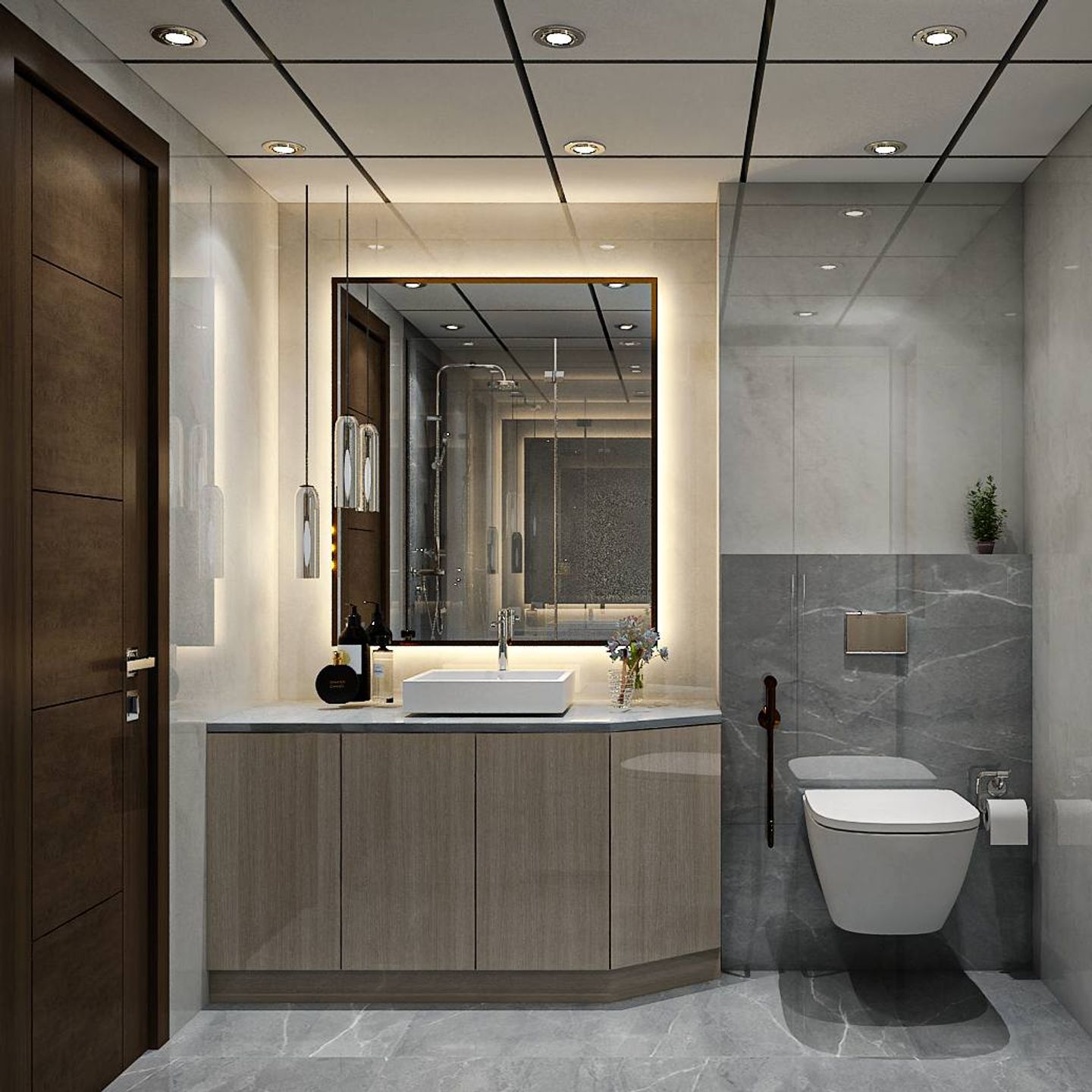 Simple Bathroom Design - Livspace