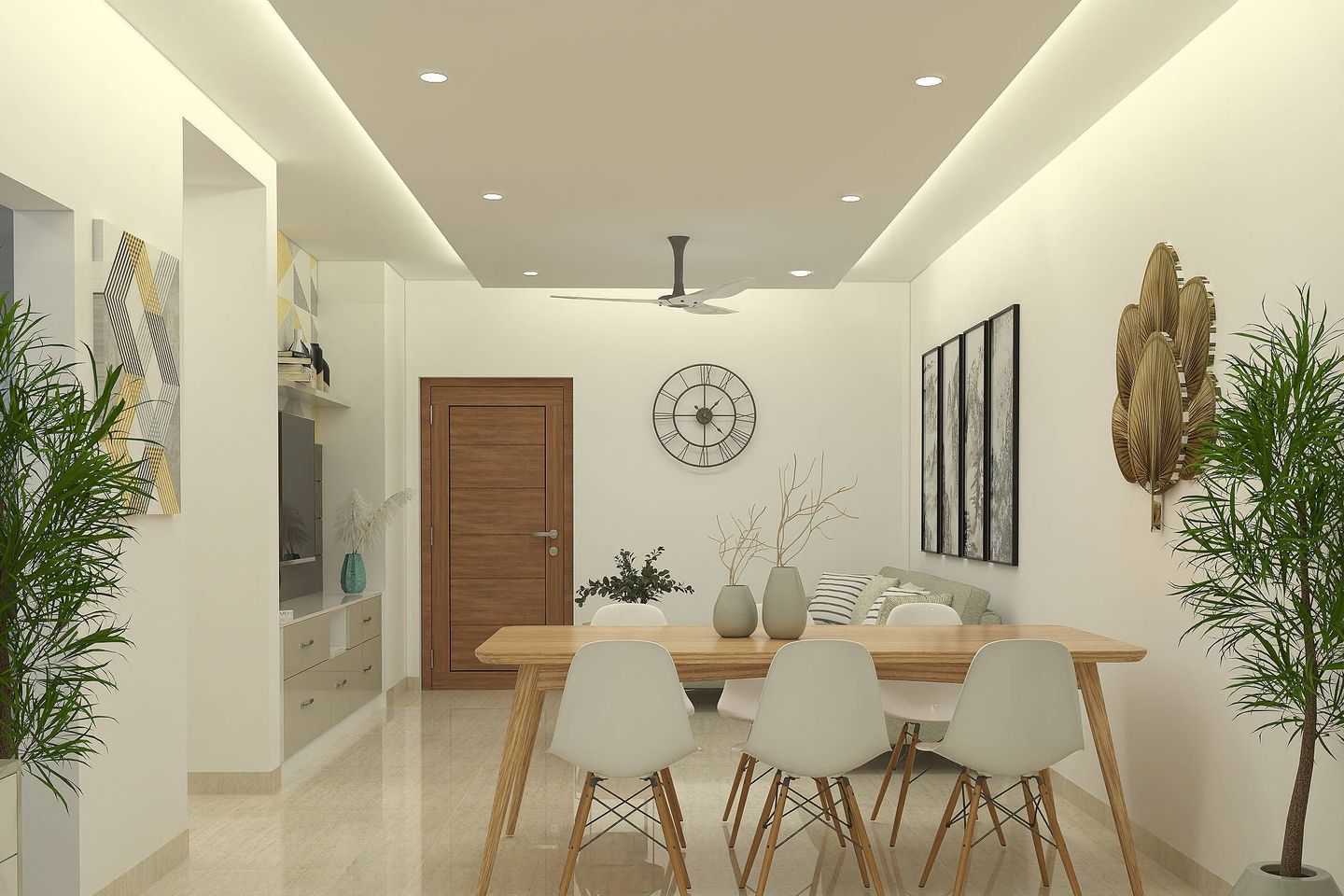 Spacious Dining Room Design - Livspace