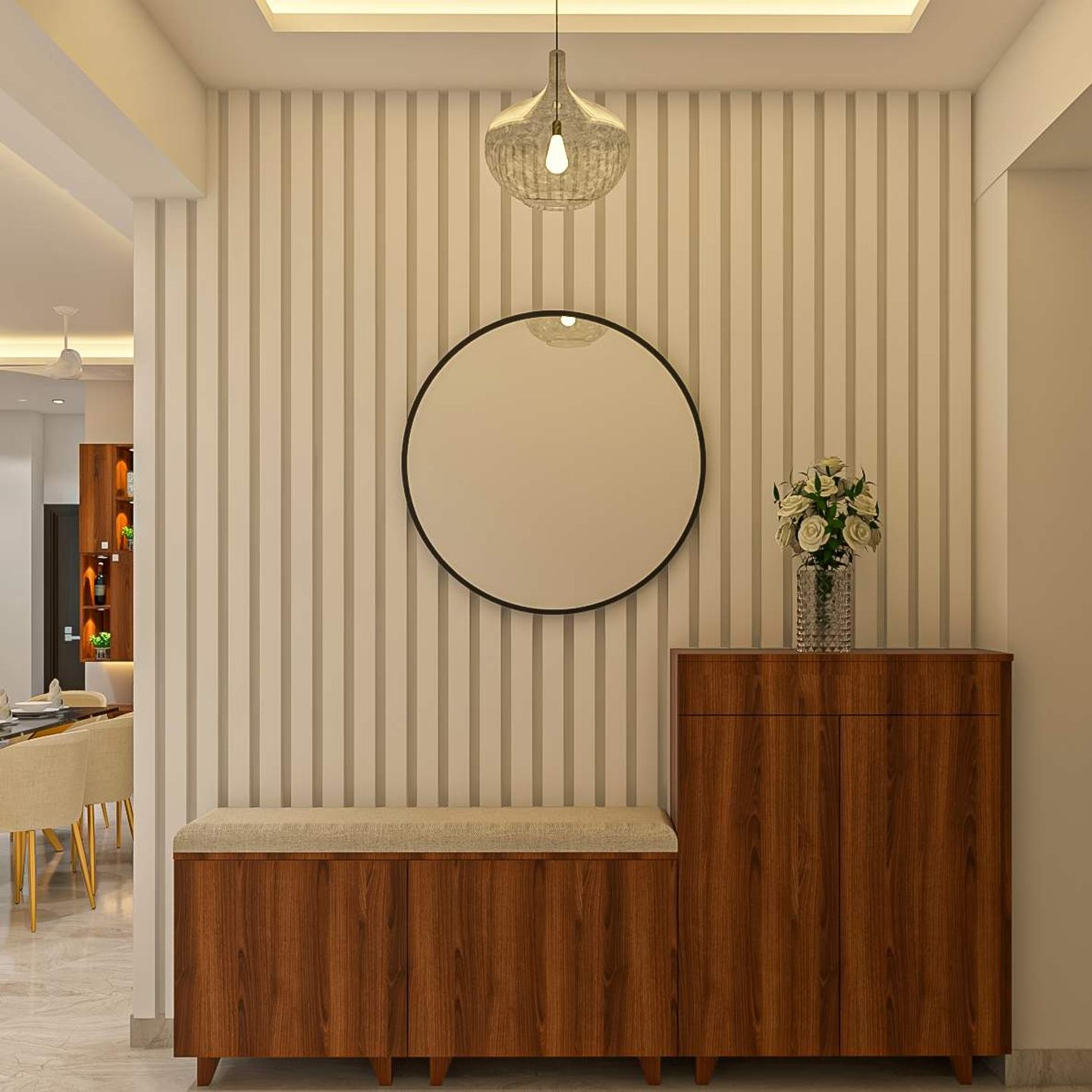 Modern Foyer Design With Shoe Rack - Livspace