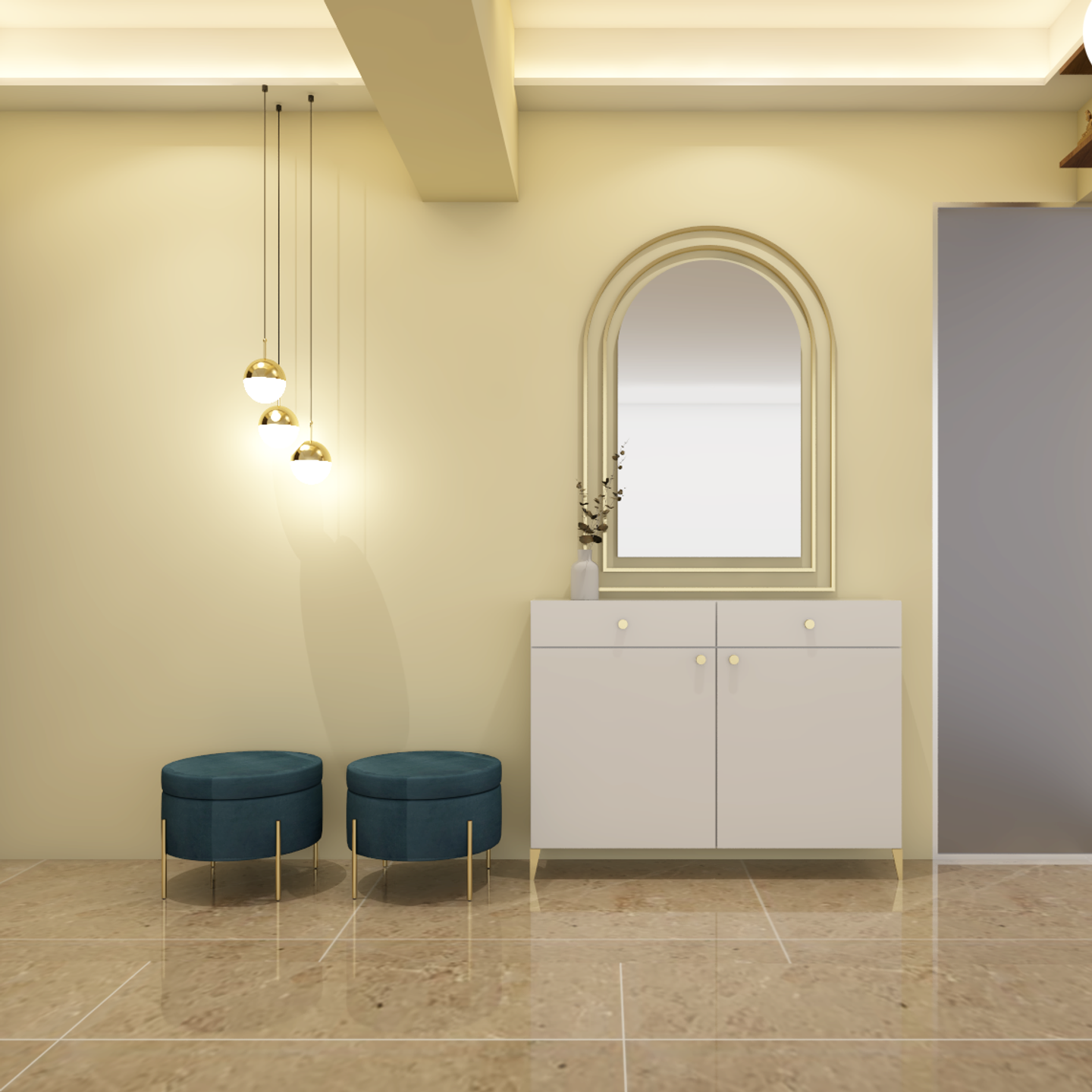 Classic Foyer Design - Livspace