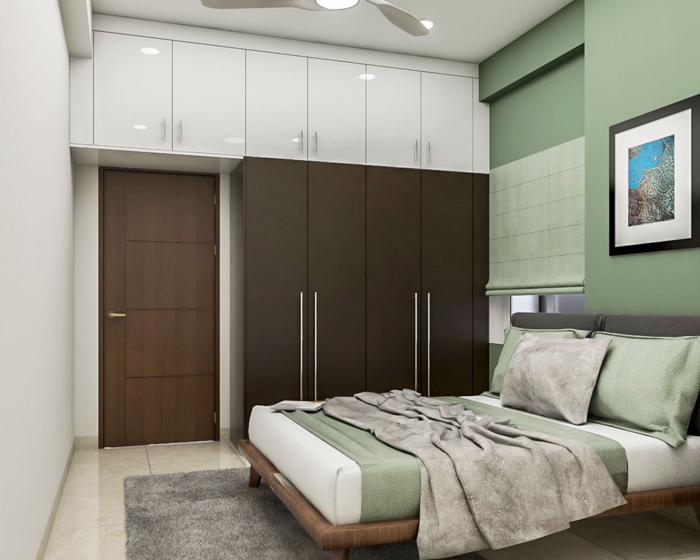 Green Guest Bedroom Design - Livspace
